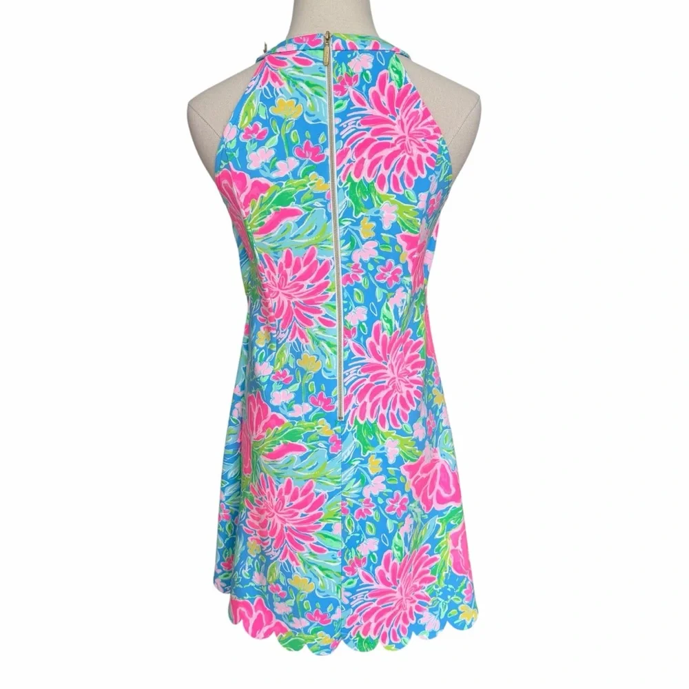Lilly Pulitzer Sophelia Floral Dress Blue Pink Size Girl’s 16